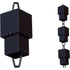 Aluminum Multi Cube Rain Chain Replacement Downspout for Gutters, Black Powder Coated
